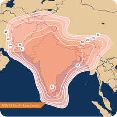 NSS-12 Ku-band India Beam